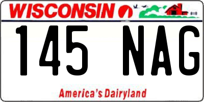 WI license plate 145NAG