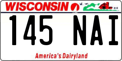 WI license plate 145NAI