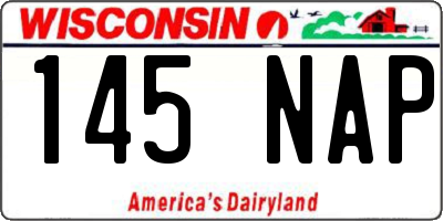 WI license plate 145NAP