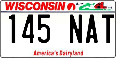 WI license plate 145NAT