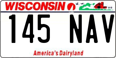 WI license plate 145NAV