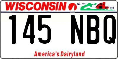 WI license plate 145NBQ