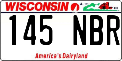 WI license plate 145NBR