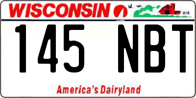 WI license plate 145NBT
