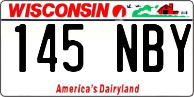 WI license plate 145NBY
