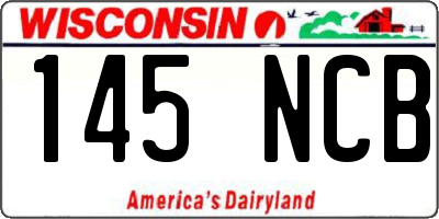 WI license plate 145NCB