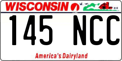 WI license plate 145NCC