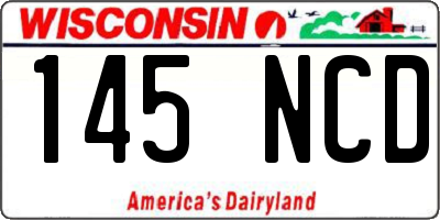 WI license plate 145NCD