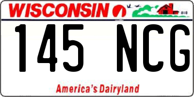 WI license plate 145NCG