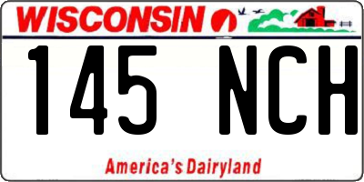 WI license plate 145NCH