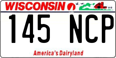 WI license plate 145NCP