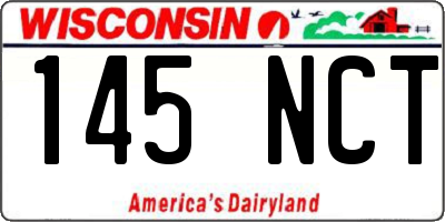 WI license plate 145NCT
