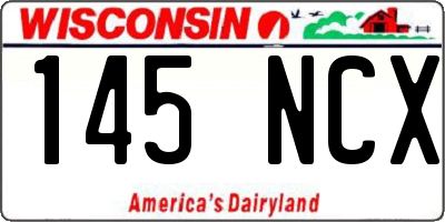 WI license plate 145NCX
