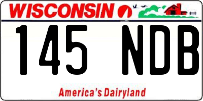 WI license plate 145NDB