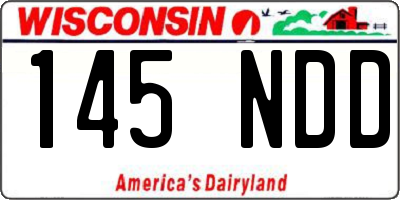 WI license plate 145NDD