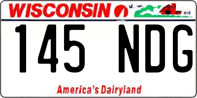 WI license plate 145NDG