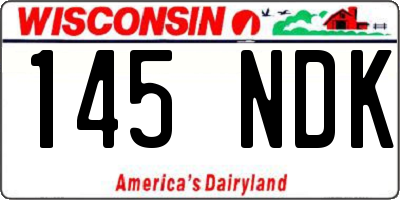 WI license plate 145NDK