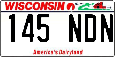 WI license plate 145NDN