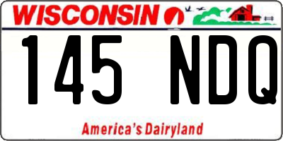 WI license plate 145NDQ