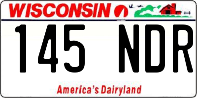WI license plate 145NDR