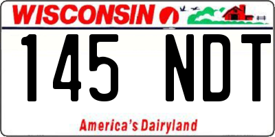 WI license plate 145NDT