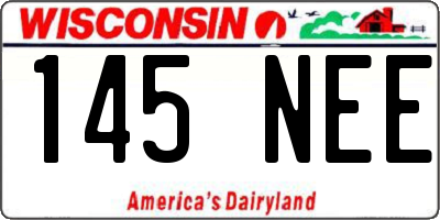 WI license plate 145NEE