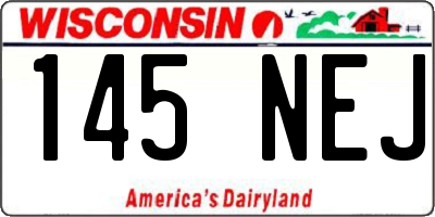 WI license plate 145NEJ