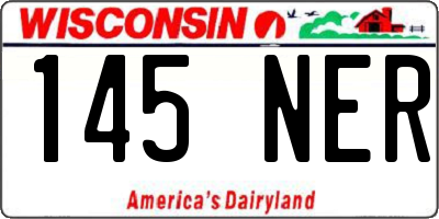 WI license plate 145NER