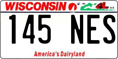 WI license plate 145NES
