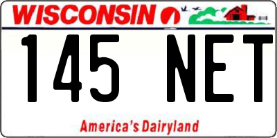 WI license plate 145NET