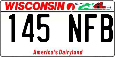 WI license plate 145NFB