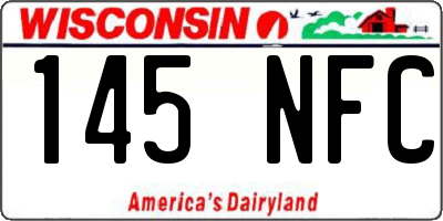 WI license plate 145NFC