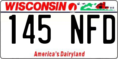WI license plate 145NFD