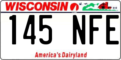 WI license plate 145NFE
