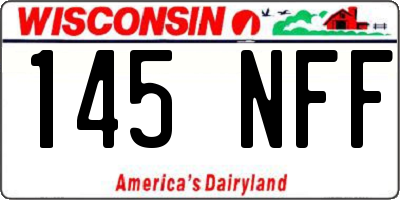 WI license plate 145NFF