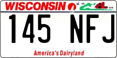 WI license plate 145NFJ