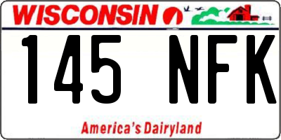 WI license plate 145NFK