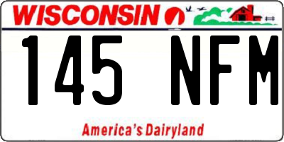 WI license plate 145NFM