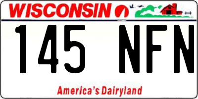 WI license plate 145NFN
