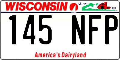 WI license plate 145NFP