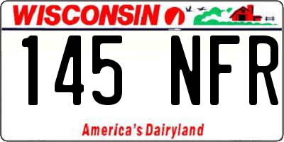 WI license plate 145NFR