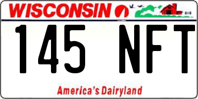 WI license plate 145NFT