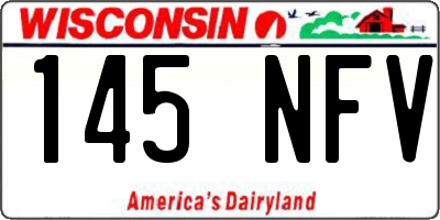 WI license plate 145NFV