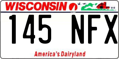 WI license plate 145NFX