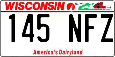 WI license plate 145NFZ