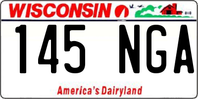 WI license plate 145NGA