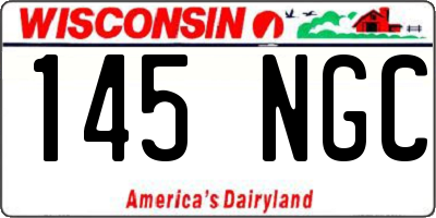 WI license plate 145NGC