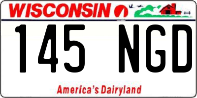 WI license plate 145NGD