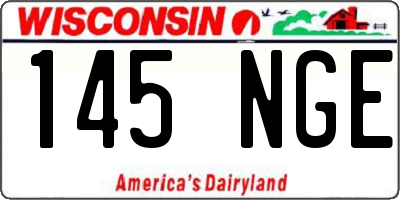 WI license plate 145NGE