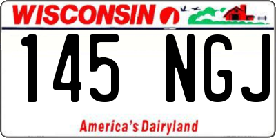 WI license plate 145NGJ